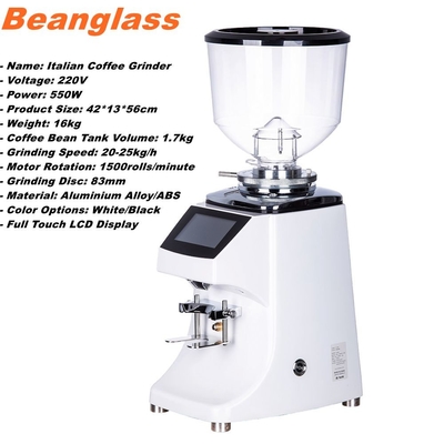 ηλεκτρικό Espresso καφέ σαλιασμάτων 83mm επίπεδο λευκό μύλων του Μίλερ